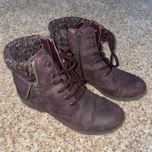 Dark purple boots from Kohl’s. Size 8.5